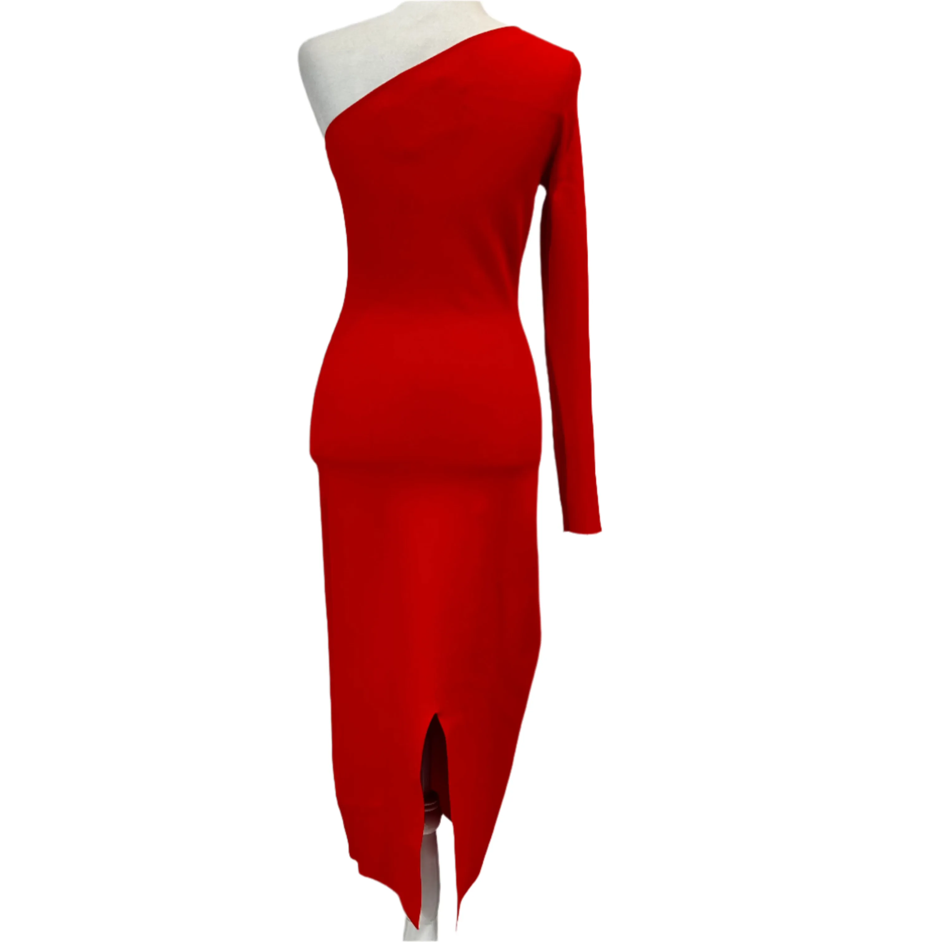 Victoria Beckham Brand New £650 Orange One Shoulder Dress L