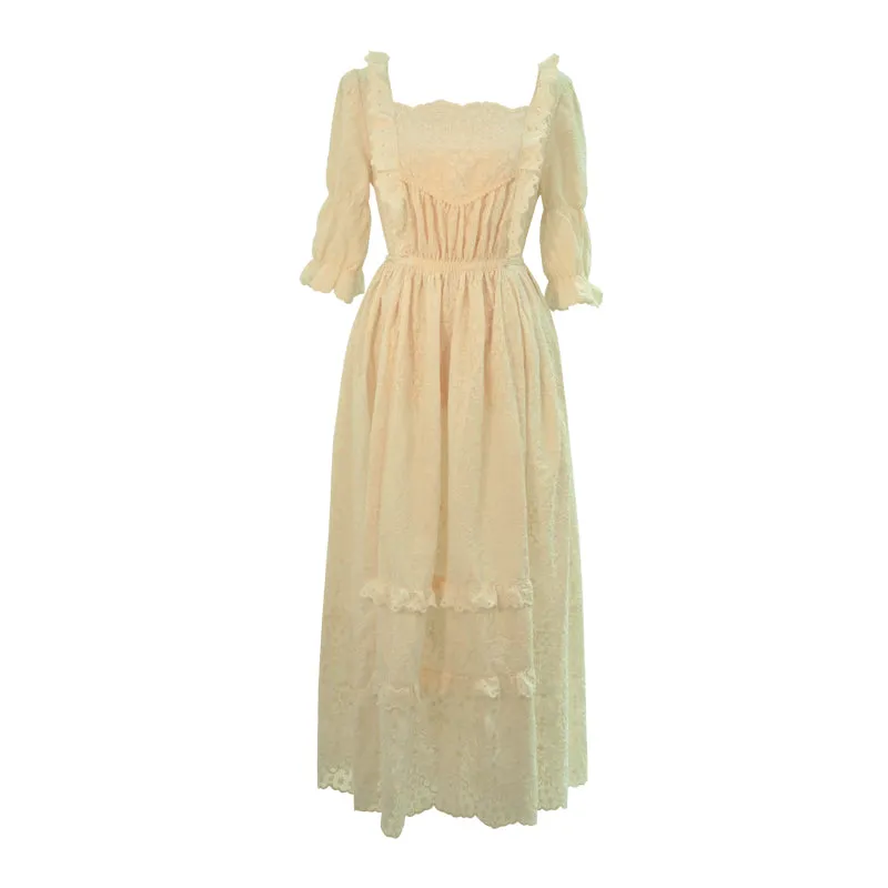 Victorian Style Embroidery Chemise Dress