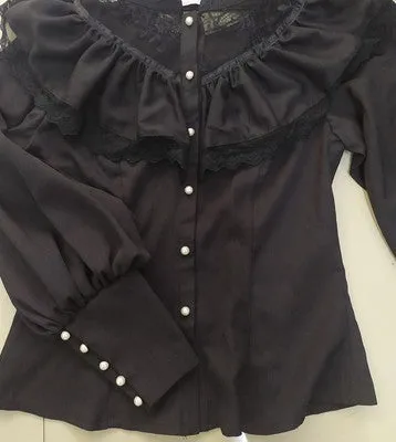 Vintage Dark Academia Top & Skirt Set