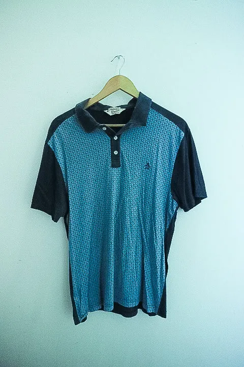 Vintage Original Penguin Heritage slim fit mens blue polo tees XL