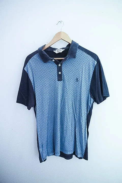 Vintage Original Penguin Heritage slim fit mens blue polo tees XL