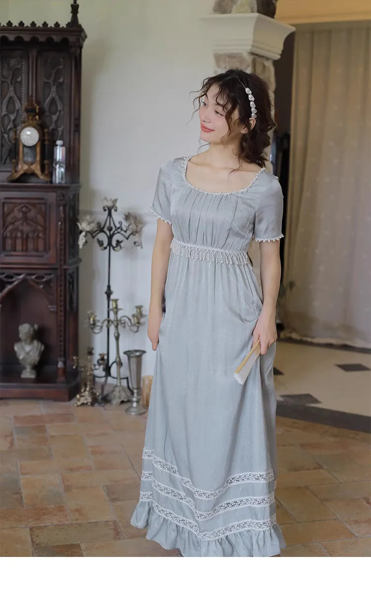 Vintage Regency Style Blue Dress