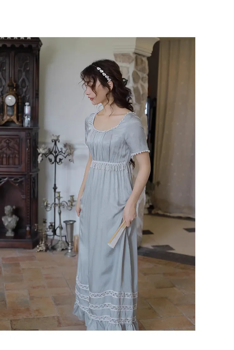 Vintage Regency Style Blue Dress