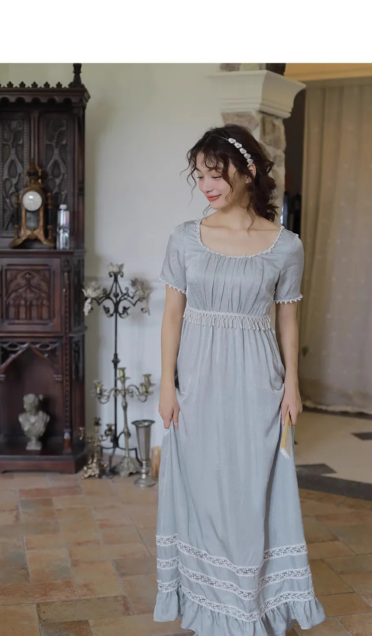 Vintage Regency Style Blue Dress