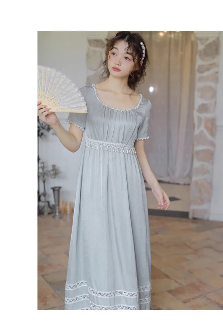 Vintage Regency Style Blue Dress