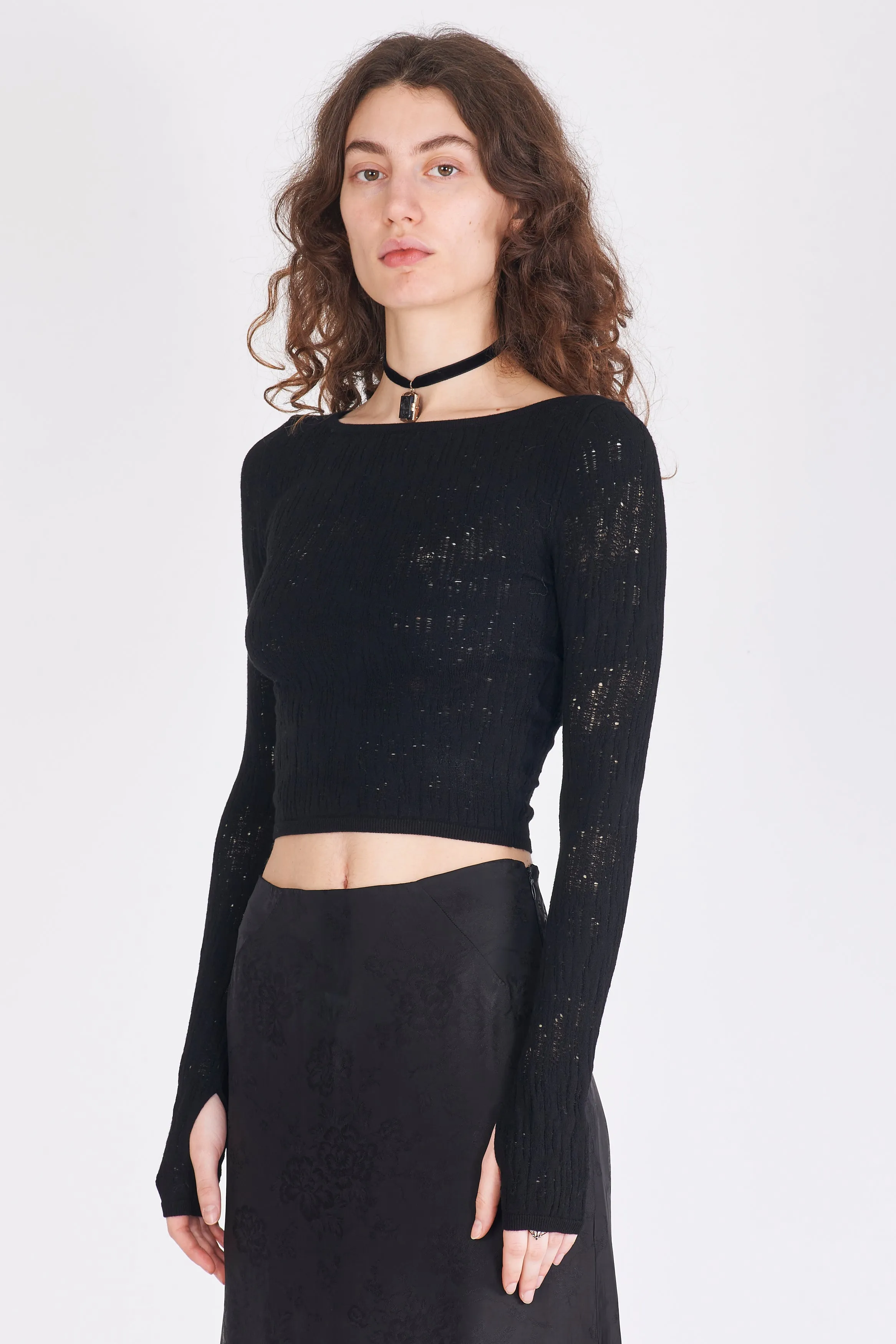 Viscose Knit Top - Black