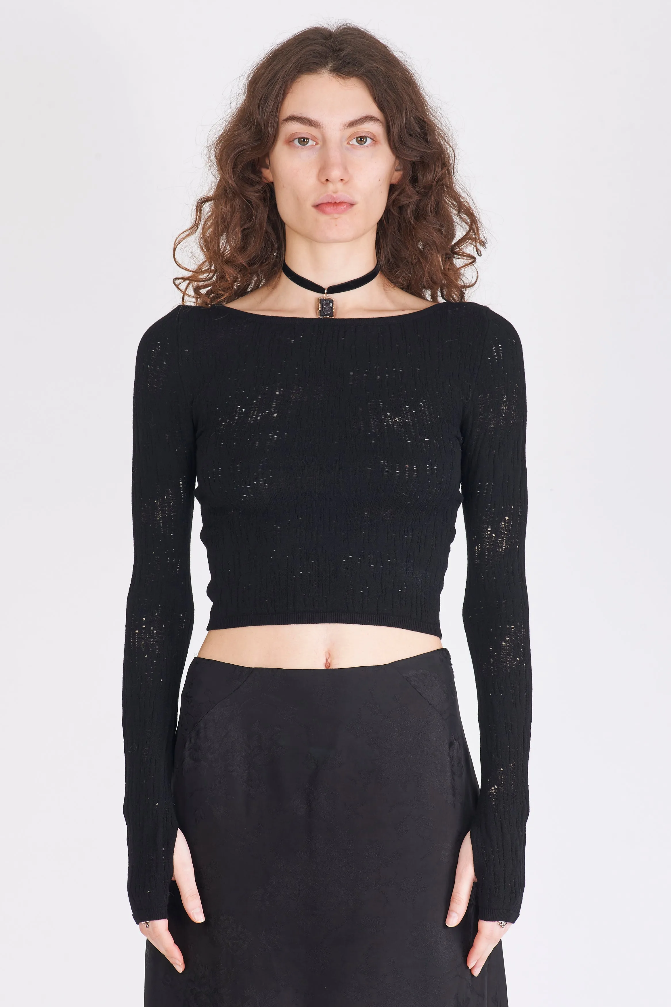 Viscose Knit Top - Black