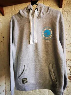 West Pier Hoodie - 'Board Riders Club' Circular Logo - Light Grey