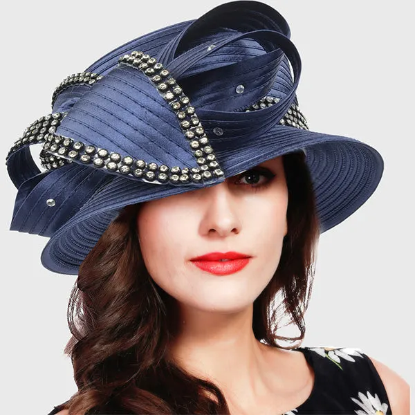 Women Satin Church Kentucky Derby Dress Hats SD707