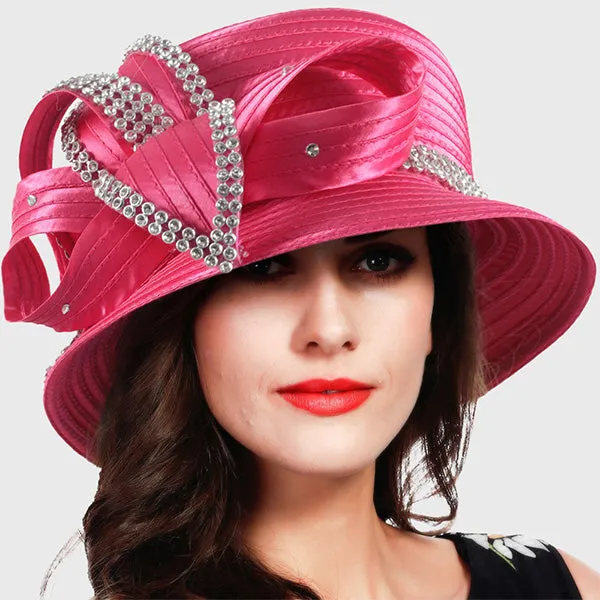 Women Satin Church Kentucky Derby Dress Hats SD707