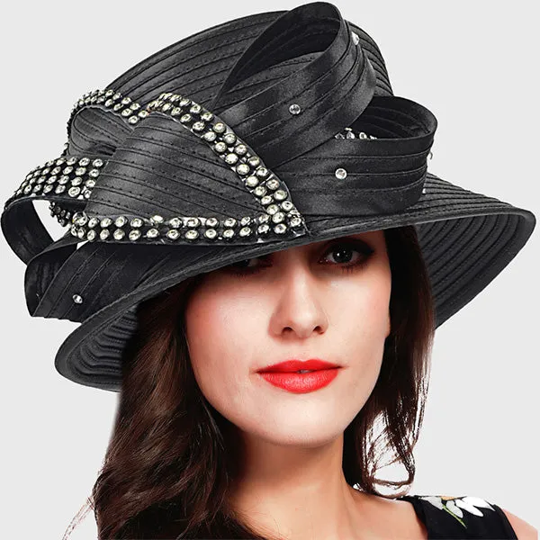 Women Satin Church Kentucky Derby Dress Hats SD707