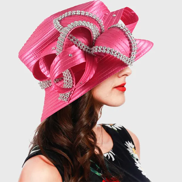 Women Satin Church Kentucky Derby Dress Hats SD707