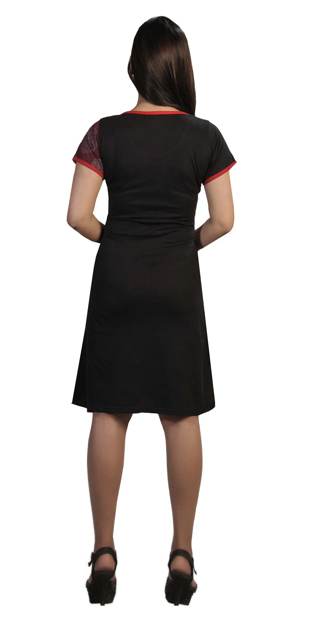 womens-short-sleeved-dress-with-multicolored-patch-embroidery