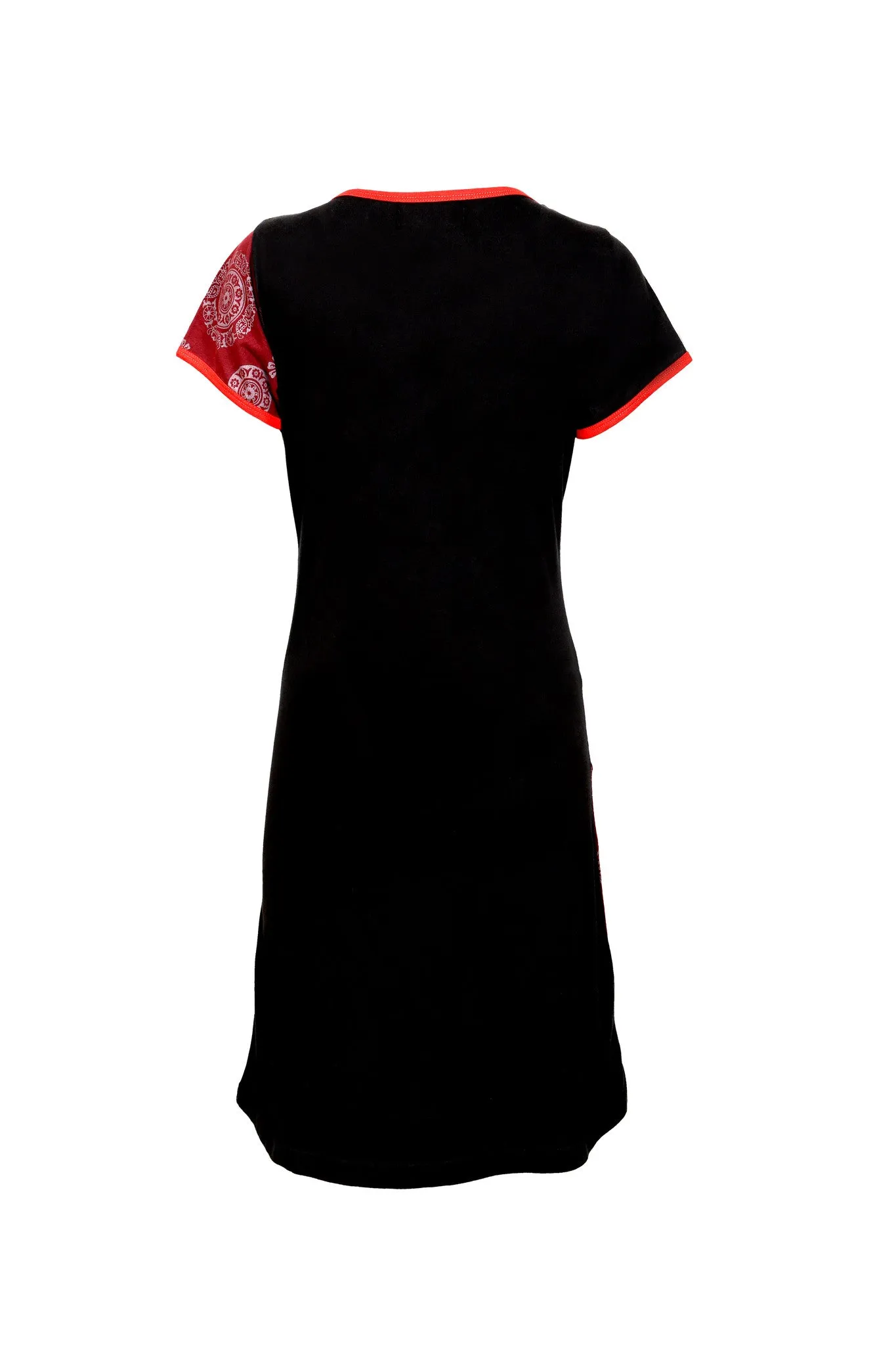 womens-short-sleeved-dress-with-multicolored-patch-embroidery