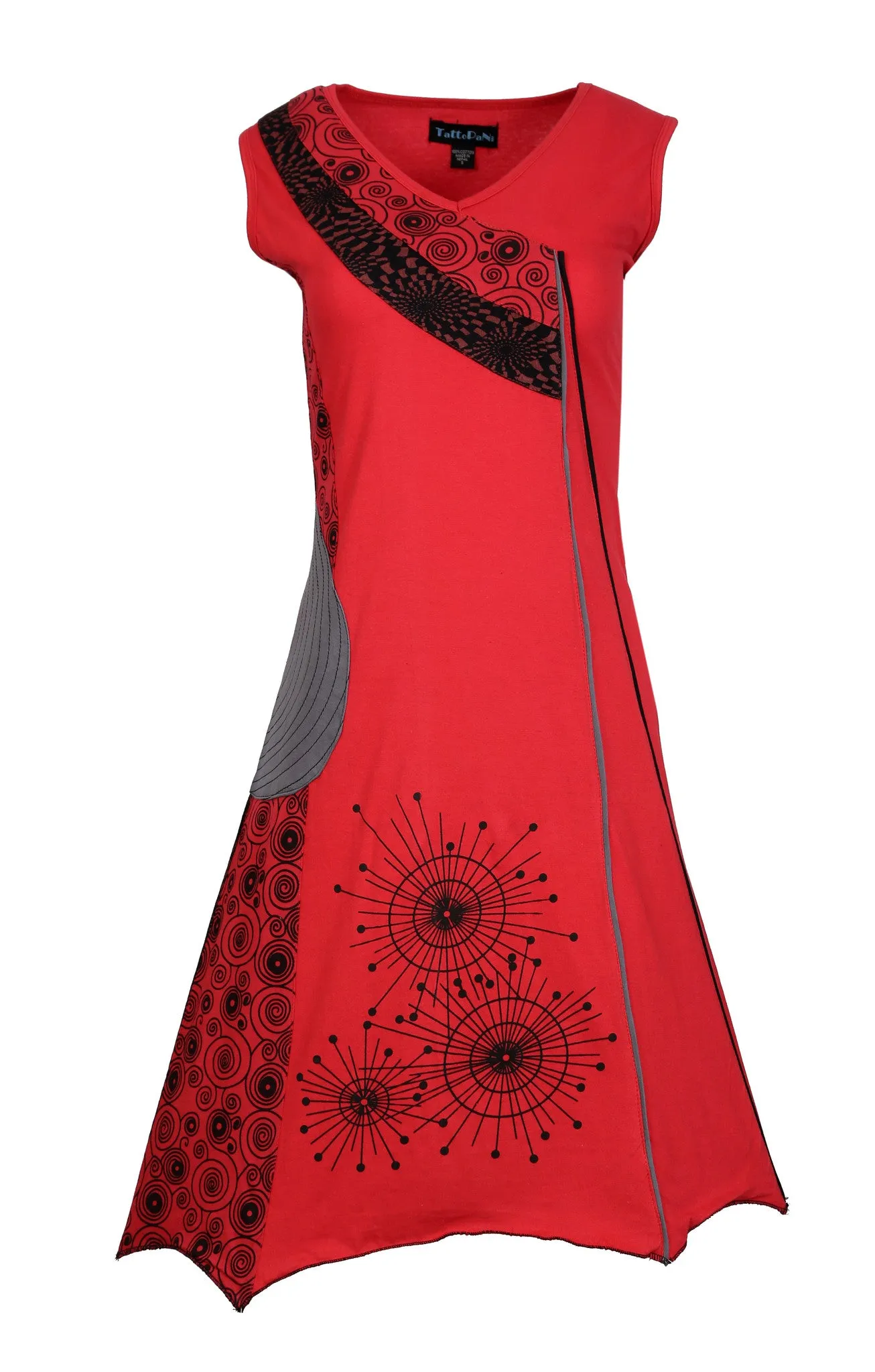 womens-summer-sleeveless-v-neck-patch-dress-with-print-cornflower