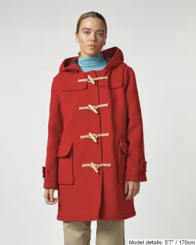 Women's Super Slim Haji Duffle Coat - Red