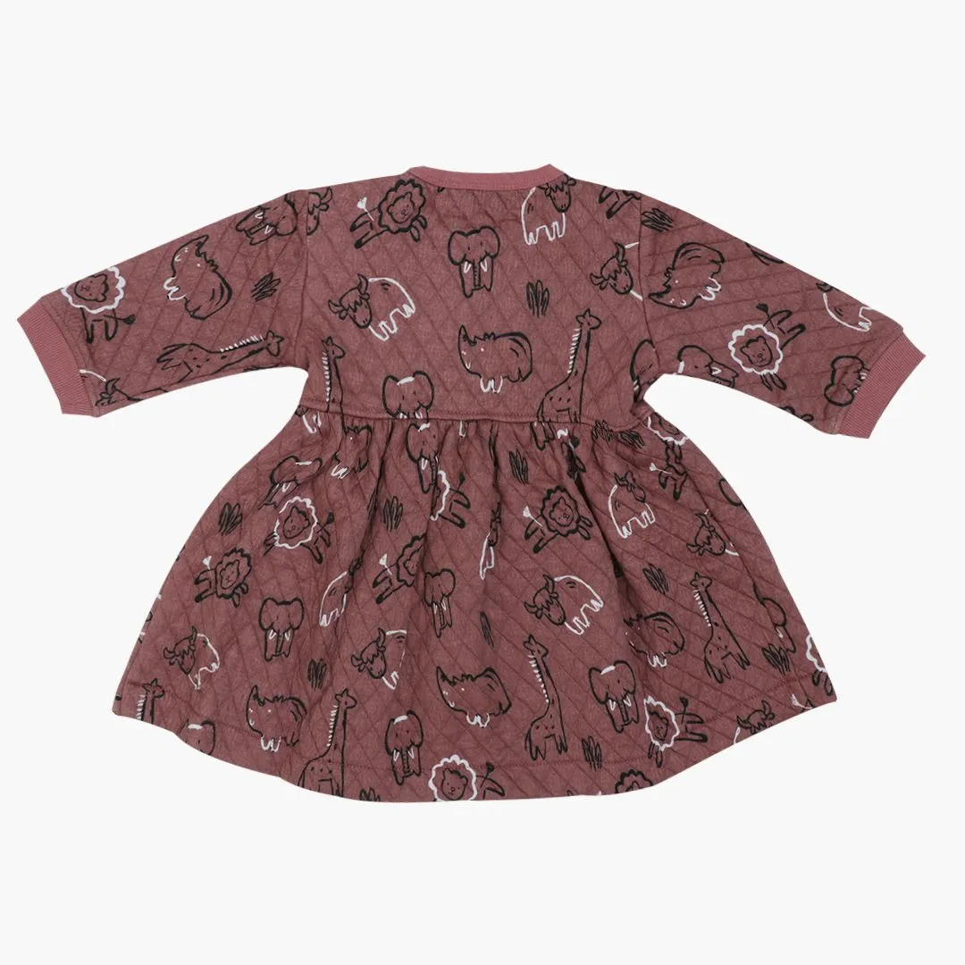 Zoom Zoom - Quilted Full sleeve Frock and pants for girls