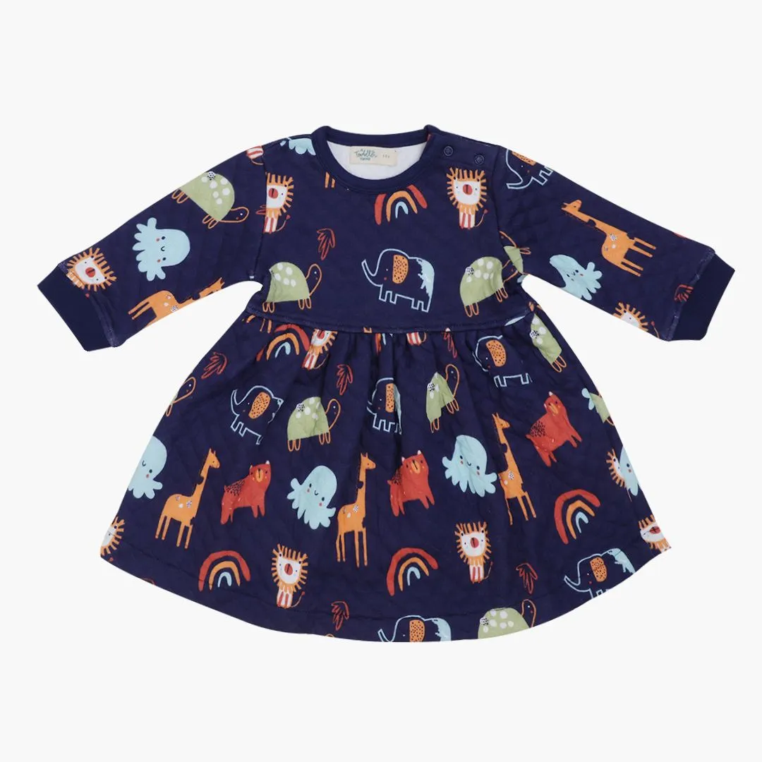 Zoom Zoom - Quilted Full sleeve Frock and pants for girls